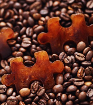 Puzzle pieces in coffee beans