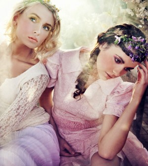 Two Flower Nymphs with Beautiful Skin