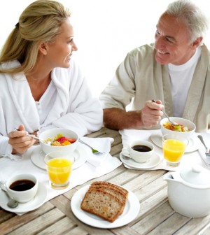 Couple Eating Breakfast