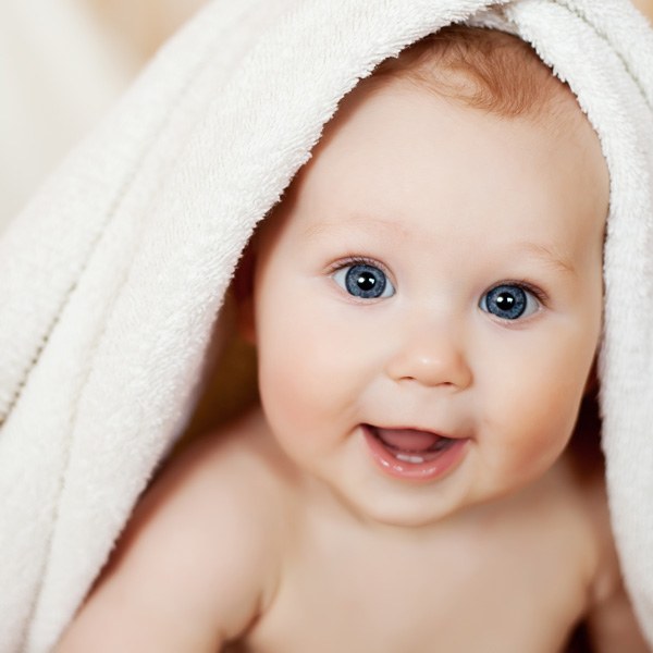 Baby Smiling under a Towel